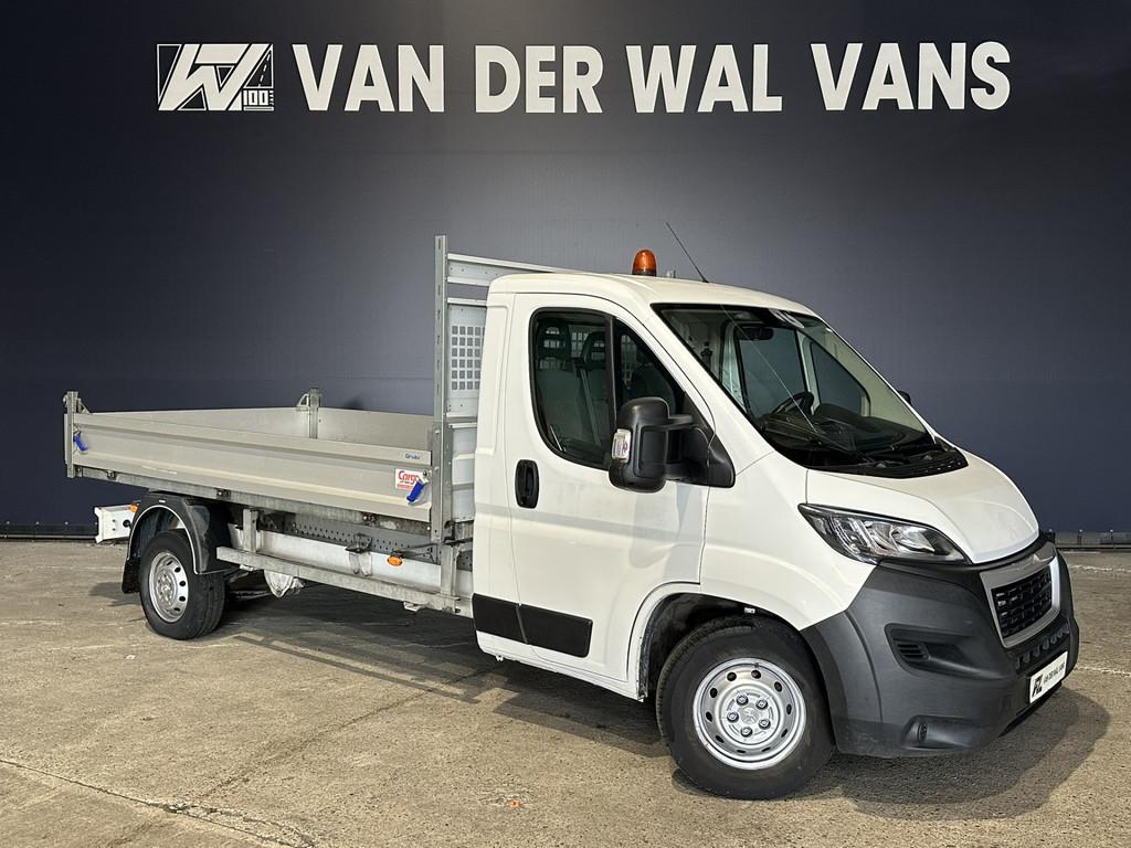 Peugeot Boxer 2.2 BlueHDi 140pk Kipper Open Laadbak Euro6 Bi, Voorwielaandrijving, Stof, Gebruikt, Wit