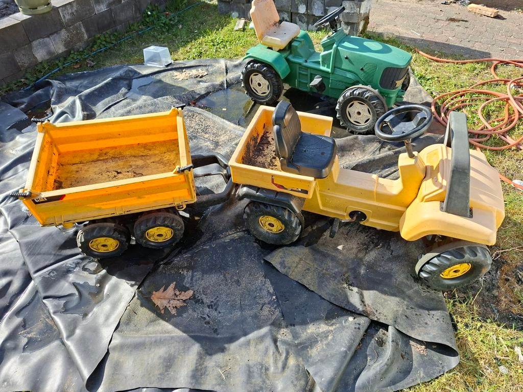 Rolly toys traptractor, Ophalen, Gebruikt, Overige merken, Met kar of aanhanger