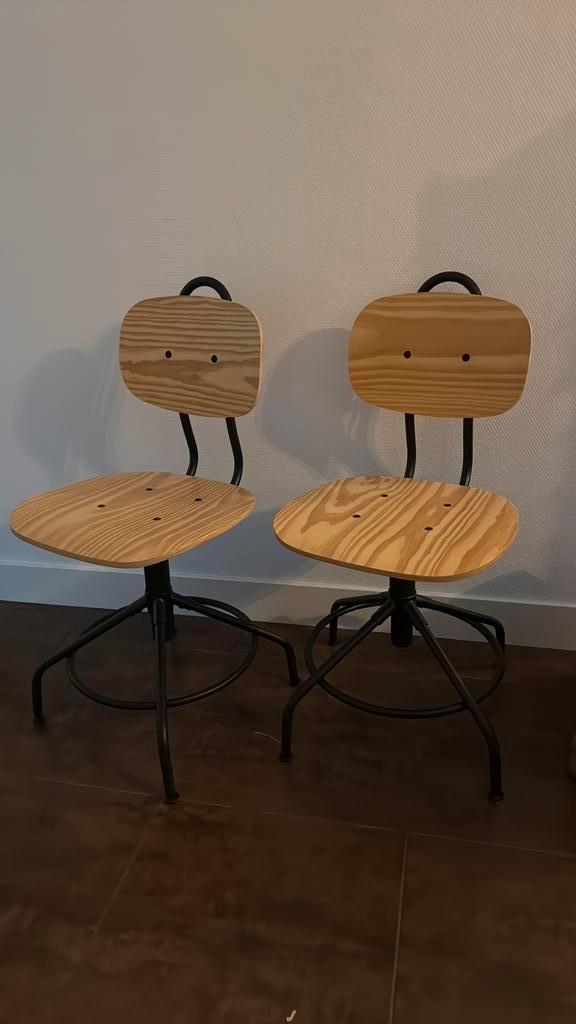 KULLABERG Bureaustoel, grenen/zwart, Huis en Inrichting, Bureaustoelen, Zo goed als nieuw, Zwart, Ophalen of Verzenden