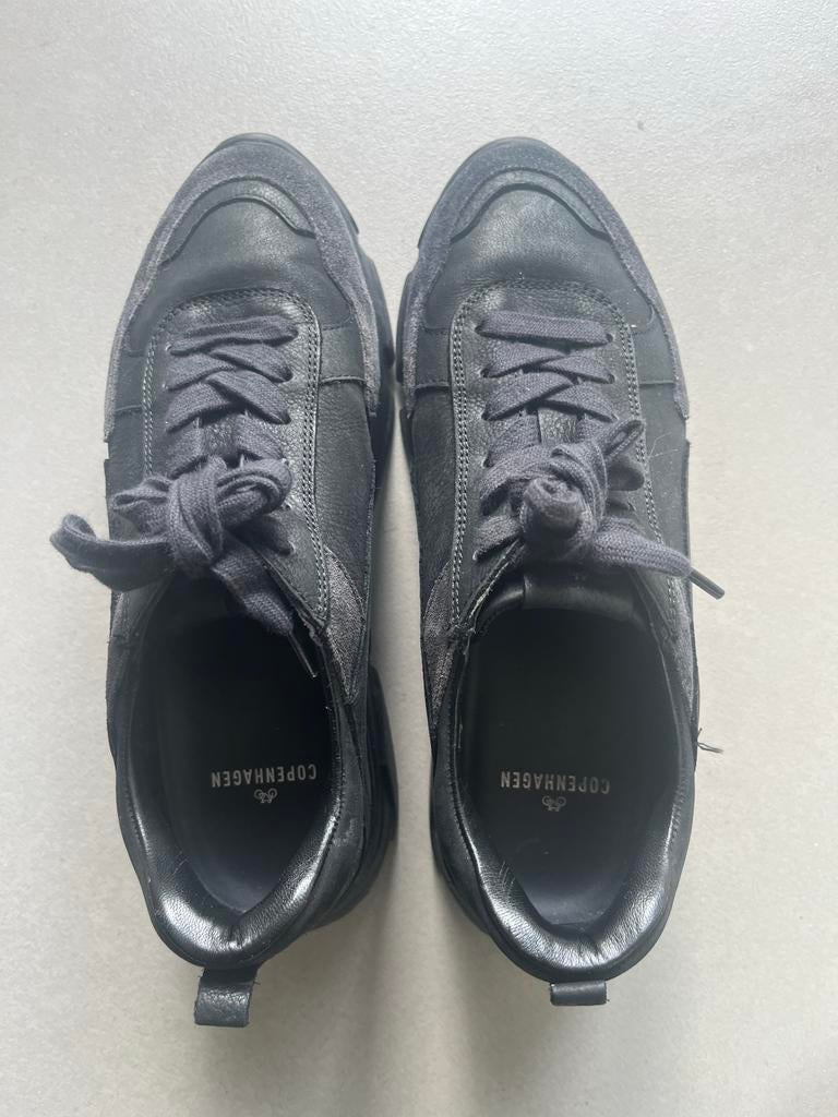 Copenhagen sneakers, zwart leer, maat 40, Ophalen of Verzenden, Zo goed als nieuw, Zwart, Sneakers of Gympen