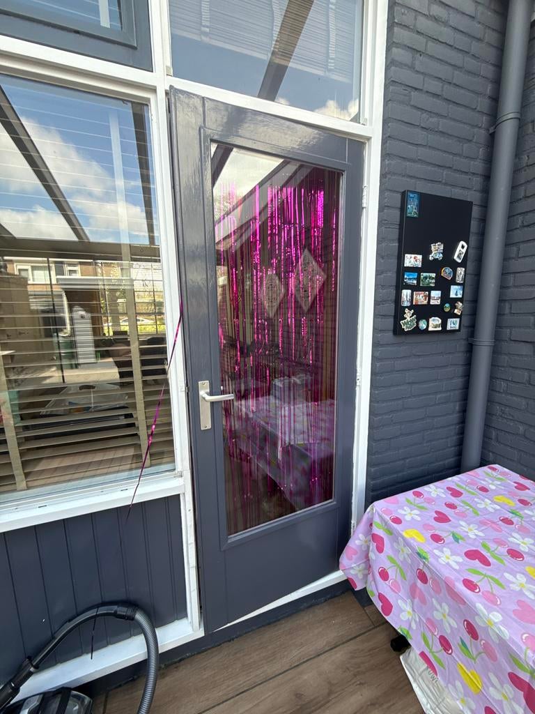 Achterdeur, Doe-het-zelf en Verbouw, Ophalen, Gebruikt, 200 tot 215 cm, Glas