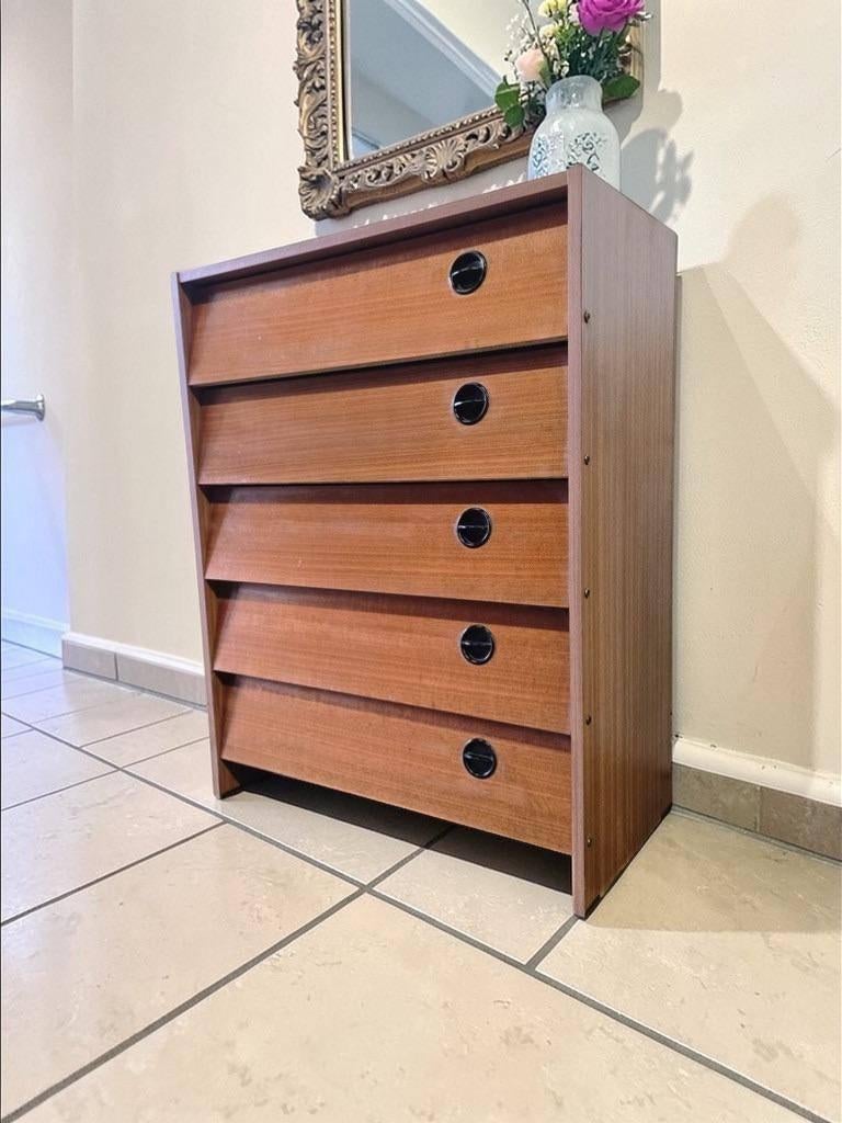 vintage houten schoenenkast / klepkast, Huis en Inrichting, Kasten | Schoenenkasten, Ophalen, Gebruikt