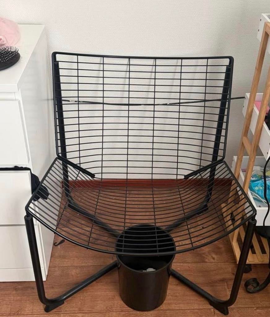 Vintage Niels Gammelgaard Jarpen Stoel - Zwart Metaal, Ophalen of Verzenden