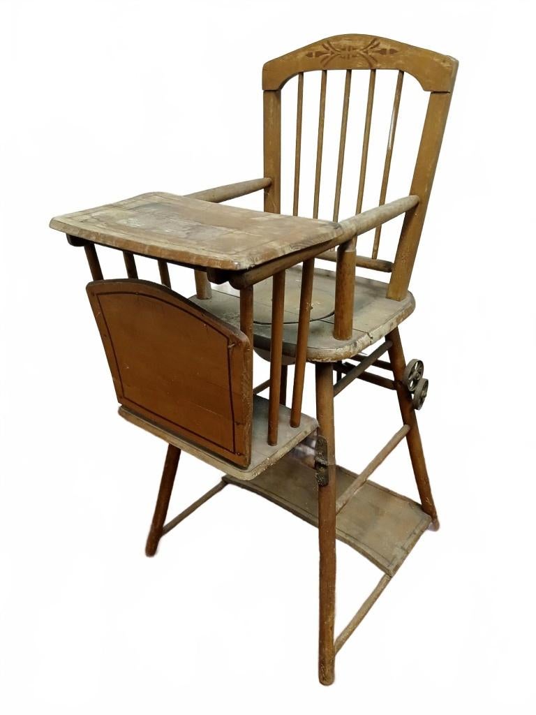 Antieke Houten Kinderstoel van het merk Torck, Antiek en Kunst, Ophalen