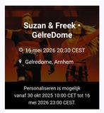 2 kaartjes voor Suzan en Freek zaterdag 16 mei