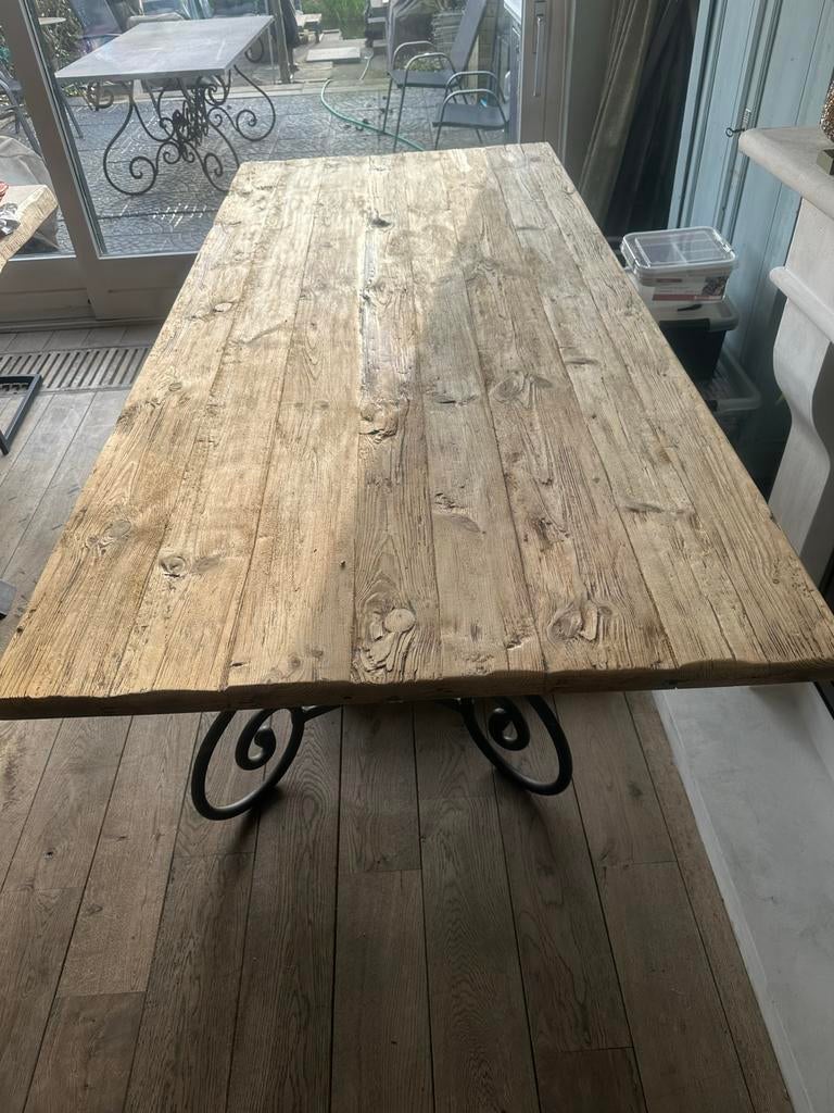 Stoere eettafel 1.00 bij 2.00 meter, Huis en Inrichting, Tafels | Eettafels, Ophalen, Gebruikt, 100 tot 150 cm, Vijf personen of meer