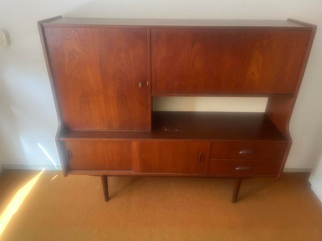 Vintage Teak Dressoir / Boekenkast - Jaren '60, Ophalen of Verzenden