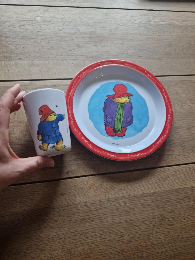 Paddington Kinder Servies Compleet - Beker, Bord, Bestek, Ophalen