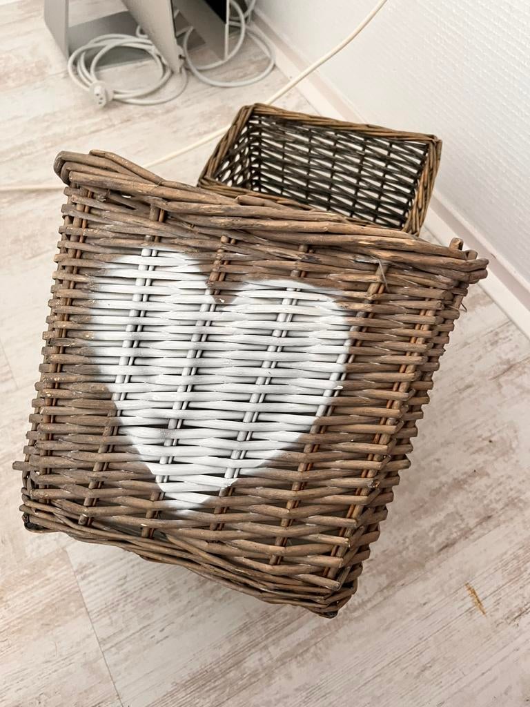 Rieten Mand voor Planten, Ophalen, Mand, Vierkant, Zo goed als nieuw