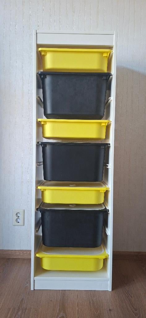IKEA TROFAST Speelgoedkast - inclusief bakken en deksels, Ophalen, 105 cm of meer, Zo goed als nieuw, Minder dan 50 cm