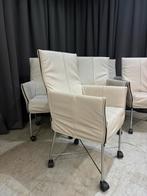 6 Montis Chaplin Stoelen - Nieuw Leer - Chroom frame, Huis en Inrichting, Ophalen, ., Leer, Zo goed als nieuw