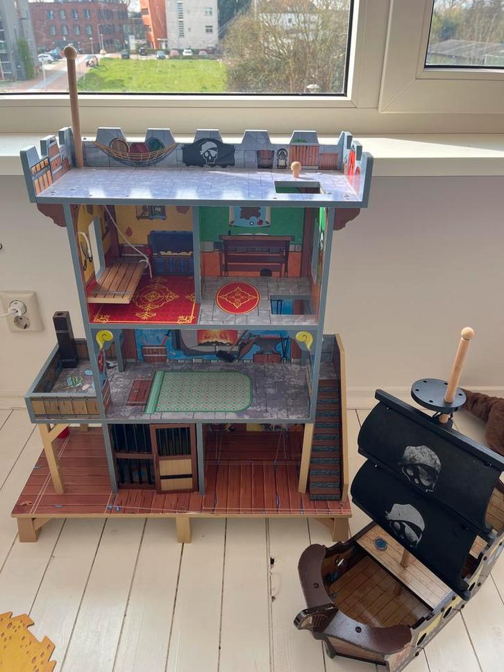 Playmobil Piratenfort met Piratenboot, Kinderen en Baby's, Speelgoed | Overig, Gebruikt, Jongen of Meisje, Ophalen