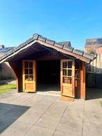 Goed onderhouden tuinhuis met stroom - zelf demonteren, Ophalen, 250 tot 500 cm, Hout, 200 tot 400 cm