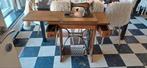 Antieke Singer Naaimachine met Houten Tafel, Ophalen of Verzenden