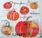 Servetten decoupage/bullet journal * Pompoenen L1935, Verzenden, Nieuw