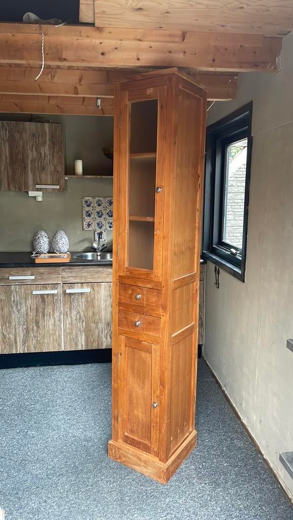 Grenen kast, Ophalen, Zo goed als nieuw, 25 tot 50 cm, 150 tot 200 cm