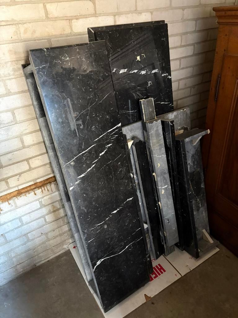 Marmeren Open Haard Schouw Ombouw, Ophalen, Gebruikt, Vrijstaande haard, Overige soorten