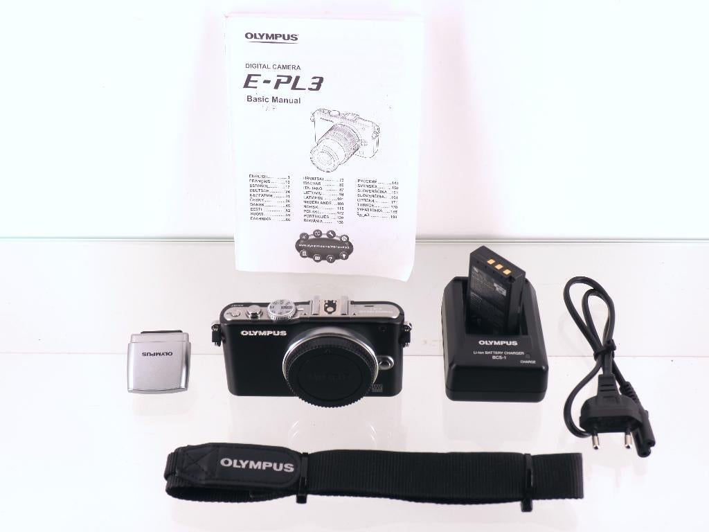 Olympus PEN E-PL3 body ZWART slechts 569 clicks, Audio, Tv en Foto, Fotocamera's Digitaal, Ophalen of Verzenden, Gebruikt, Olympus