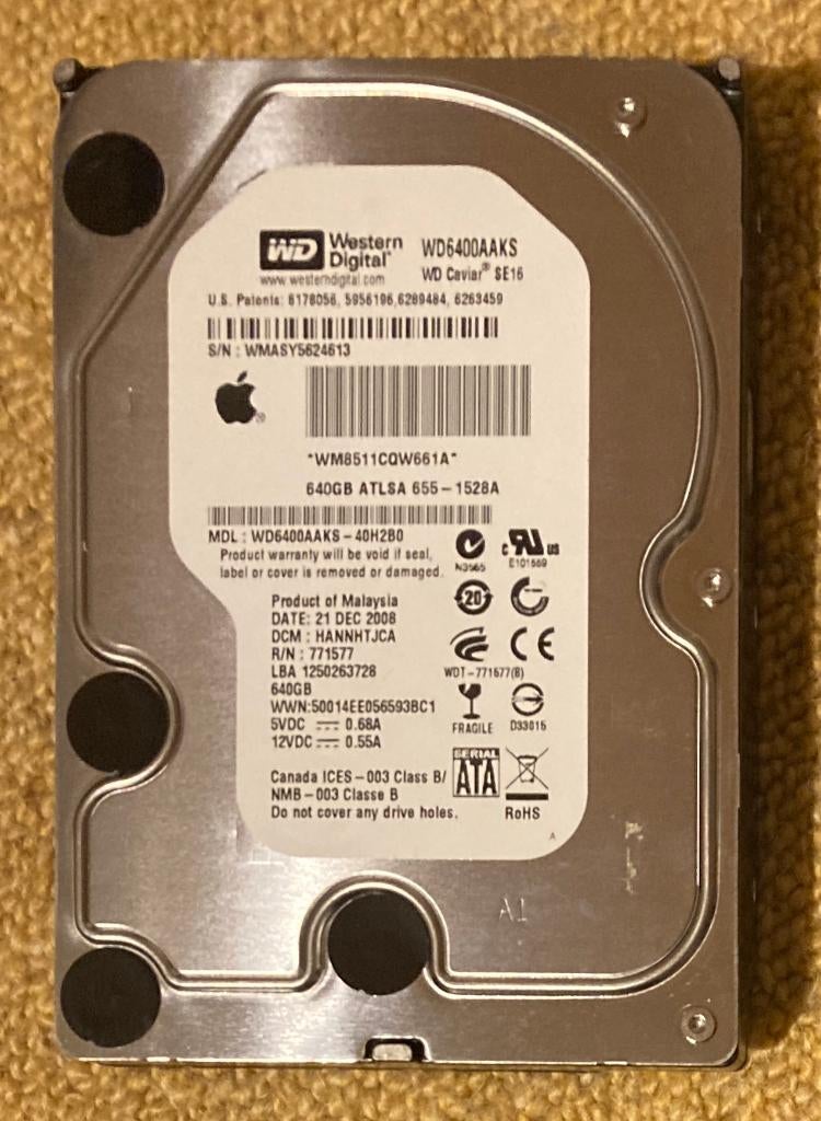Western Digital HDD 640GB, Intern, 640GB, Ophalen of Verzenden, Desktop