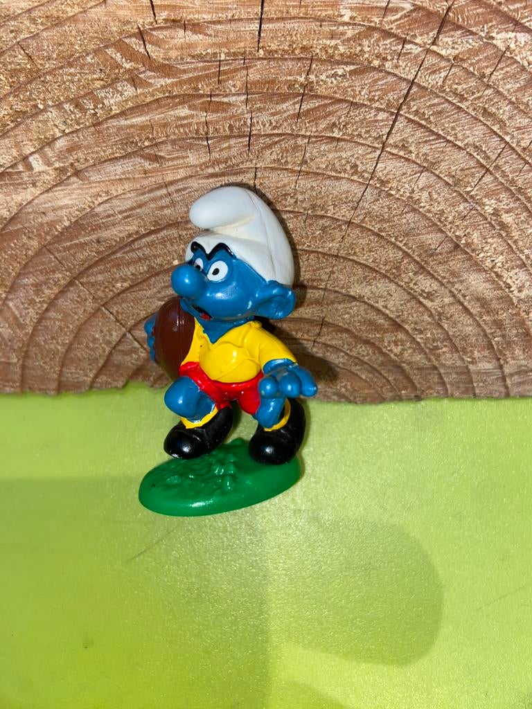 Smurfen rugby smurf, Ophalen of Verzenden, Gebruikt, Verschillende Smurfen
