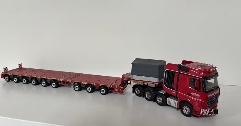 MB Arocs 8x4 met 3+6-assige Nooteboom MCO-PX dieplader, Ophalen of Verzenden, Zo goed als nieuw, Bus of Vrachtwagen, Wsi