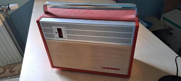 Vintage Philips AG 4131/00A Platenspeler - Rood/Beige, Audio, Tv en Foto, Platenspelers, Gebruikt, Platenspeler, Philips, Ophalen