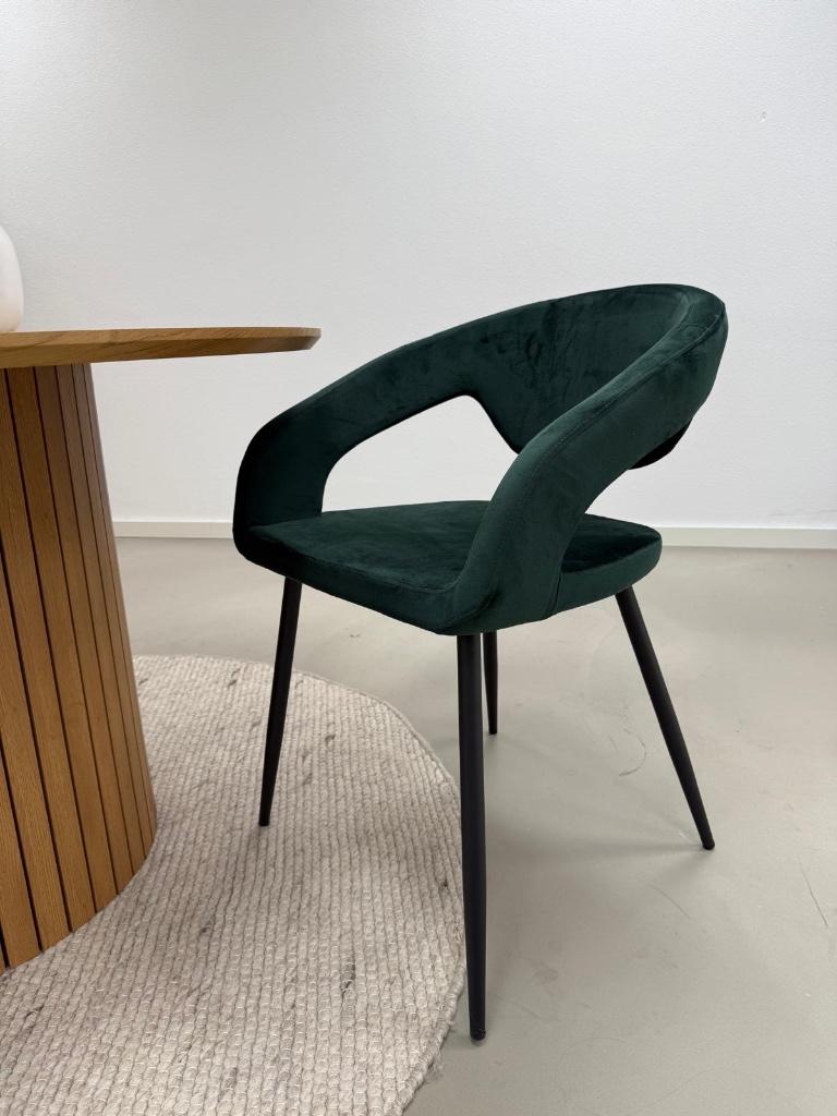 Kick Lenn Groen - Set van 4 - Nieuw in doos, Huis en Inrichting, Stoelen, Nieuw, Vier, Stof, Overige kleuren, Ophalen of Verzenden