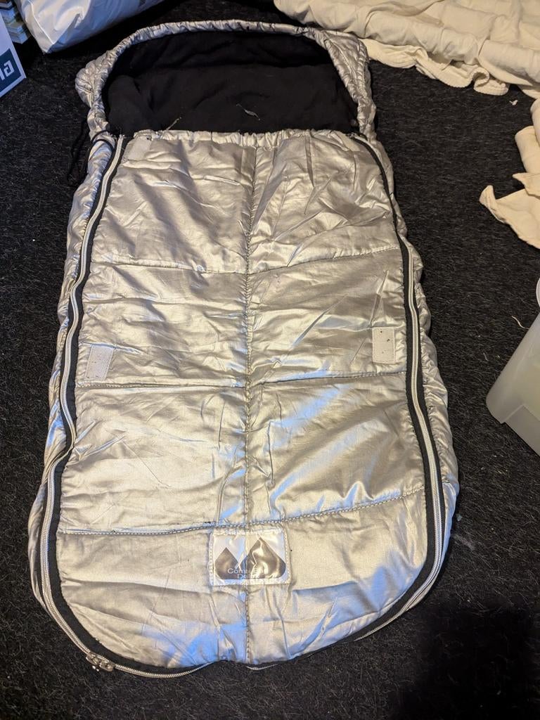 Jollein Voetenzak - Comfort Bag Zilver/Zwart, Ophalen of Verzenden, Gebruikt