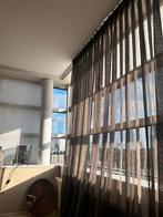 Vitrage gordijn antraciet / taupe dubbele plooi 700x260cm, Huis en Inrichting, Ophalen, 200 cm of meer, Nieuw, 200 cm of meer
