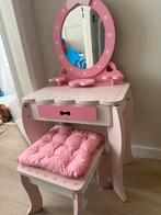Roze kaptafel met krukje voor kinderen, Ophalen, Gebruikt, Tafel(s) en Stoel(en)