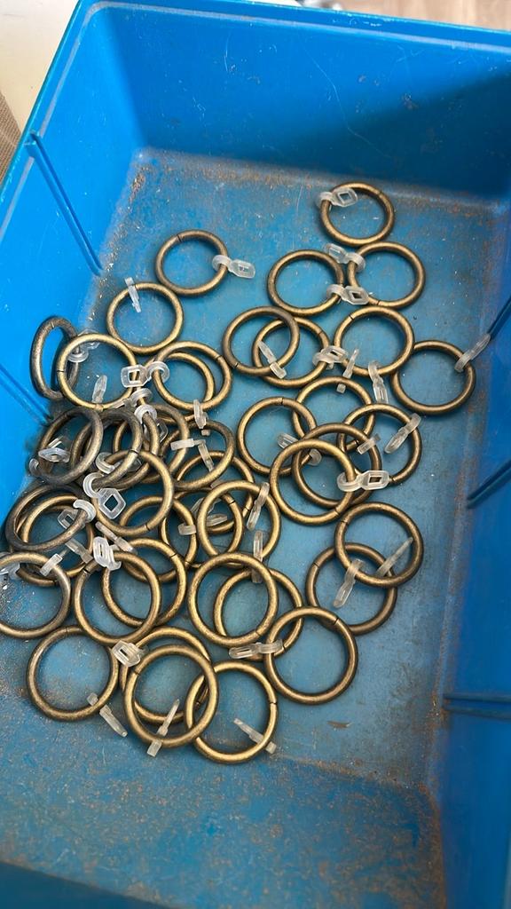 Gordijnringen en ophangbeugels in barokstijl, Minder dan 50 cm, Gebruikt, Bruin, Ophalen of Verzenden