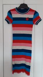 Fijn jurkje gestreept roze rood blauw wit mt 122/128, Kinderen en Baby's, Kinderkleding | Maat 122, Ophalen, Meisje, Zo goed als nieuw
