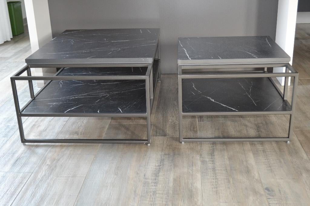 Salontafel incl. bijzettafel, Huis en Inrichting, Tafels | Salontafels, Ophalen, Gebruikt, 50 tot 100 cm, 50 tot 100 cm