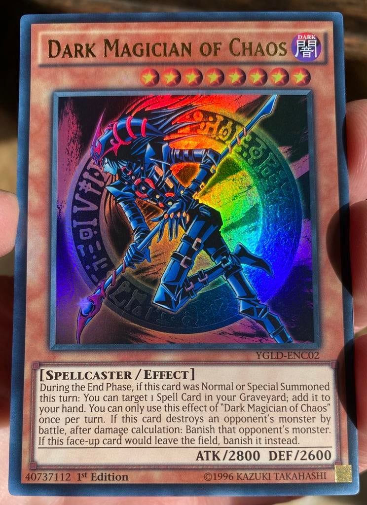 Yu-Gi-Oh! Dark Magician of Chaos YGLD 1st Edition !, Hobby en Vrije tijd, Verzamelkaartspellen | Yu-gi-Oh!, Zo goed als nieuw