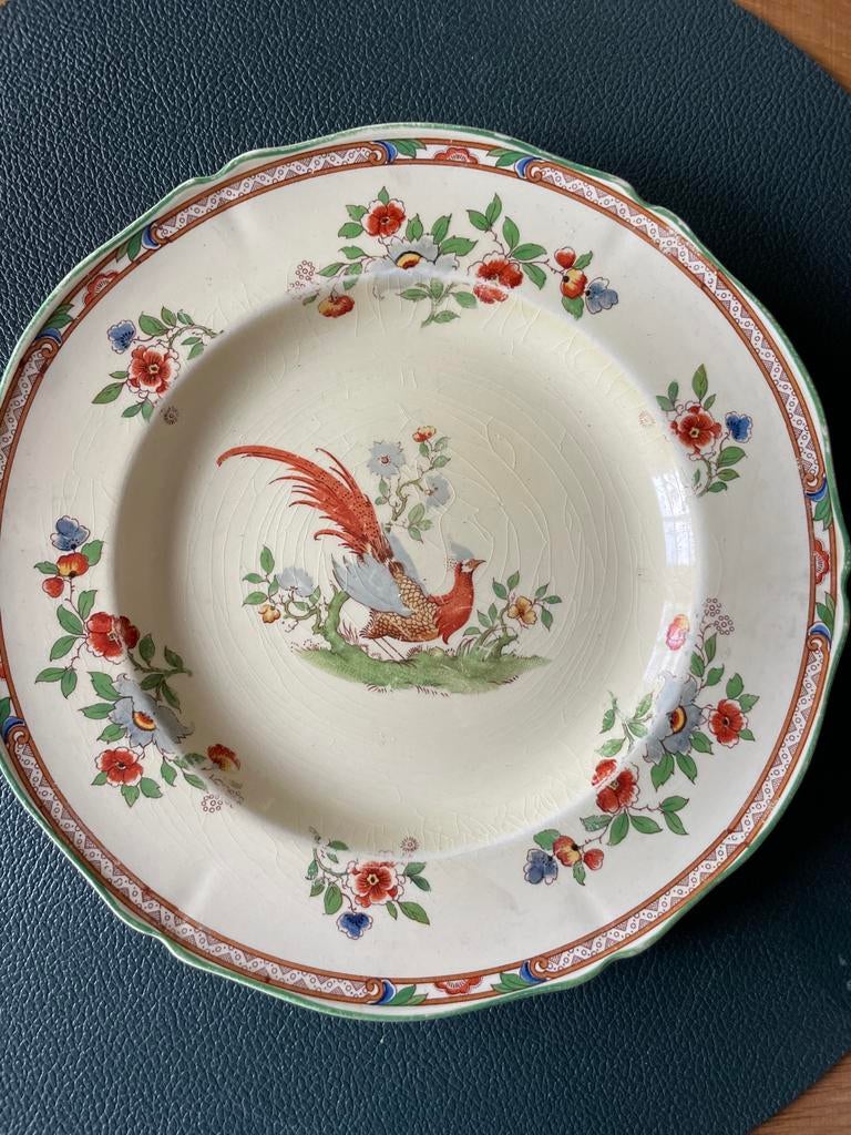Antiek Royal Fenton Ware bord - Fazant decoratie, Ophalen of Verzenden