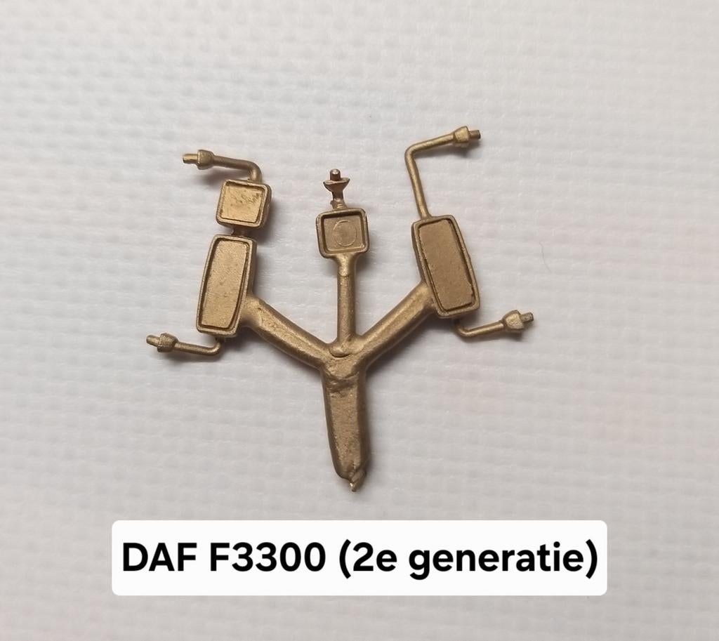 DAF F3300 spiegelset - 2e generatie (messing), Hobby en Vrije tijd, Modelauto's | 1:50, Ophalen of Verzenden, Nieuw, Bus of Vrachtwagen