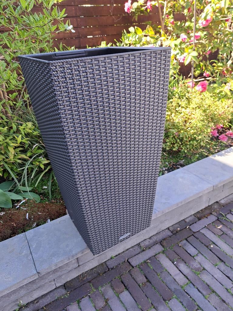 PLANTENBAK Lechuza leisteengrijs 40x40x75, Ophalen, Kunststof, Minder dan 60 cm, Vierkant