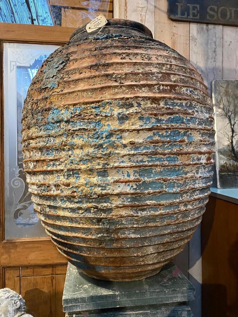Terracotta Kruik Vaas met Mooie Patina