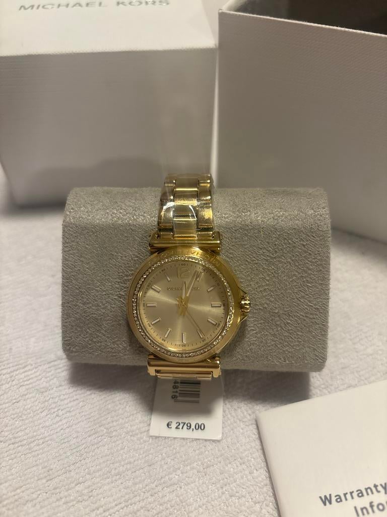 Michael Kors Dames Horloge Goudkleurig met Strass, Sieraden, Tassen en Uiterlijk, Horloges | Dames, Overige merken, Polshorloge