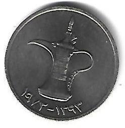united arab emirates 1 dirham 1973 km 6.1 xf+, Verzenden, Overige landen, Losse munt