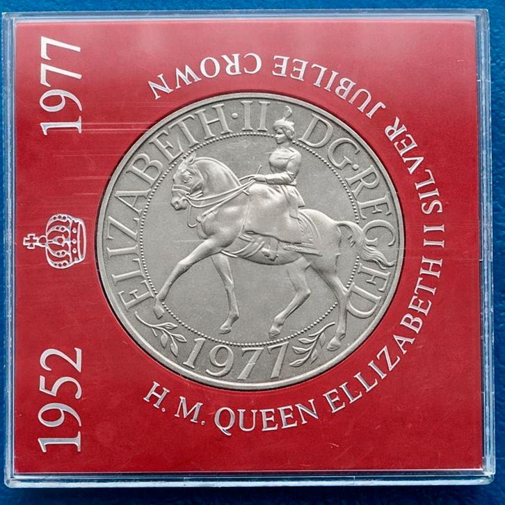 Herdenkingskroon 25 jaar Koningin Elizabeth II - 1977, Postzegels en Munten, Munten | Europa | Niet-Euromunten, Setje, Overige landen