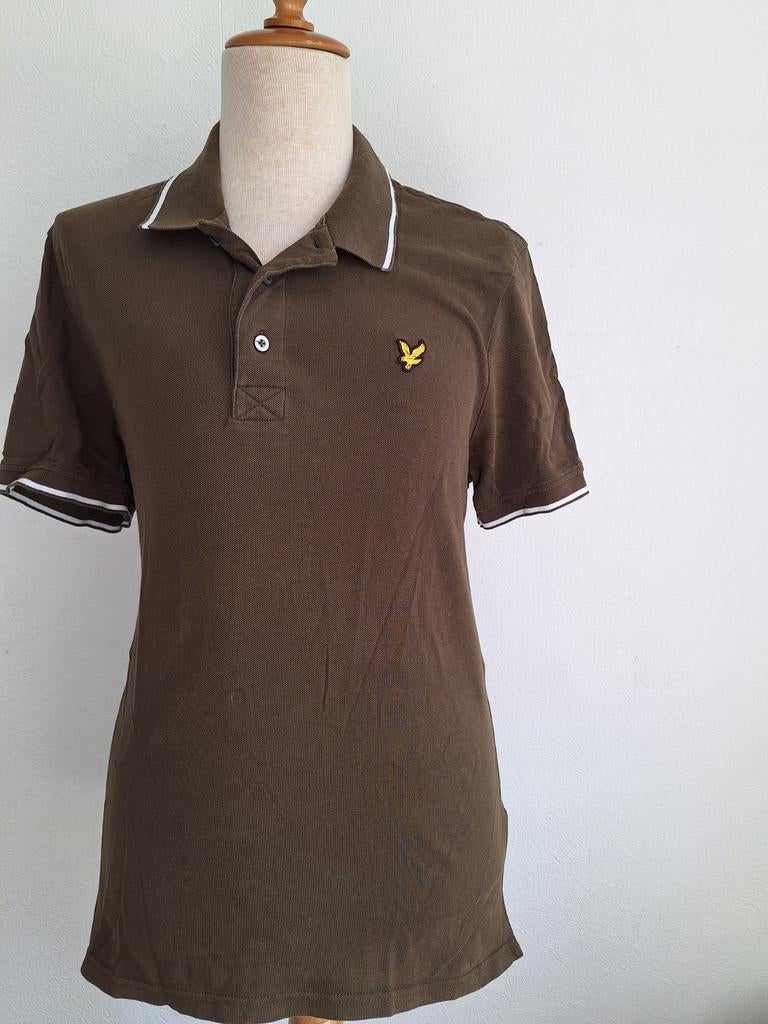 Lyle & Scott Polo Shirt -legergroen - Maat L, Kleding | Heren, Polo's, Maat 52/54 (L), Bruin, Verzenden, Zo goed als nieuw