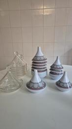 Set van 10 kleine tajines en 4 glazen schaaltjes, Ophalen, Glas, Overige stijlen, Schaal of Schalen