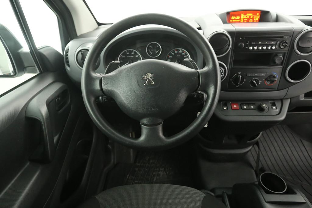 Peugeot Partner 1.6 BlueHDi 100PK | Aut. | Airco | Cruise |, Auto's, Bestelauto's, Euro 6, 4 cilinders, Wit, Origineel Nederlands