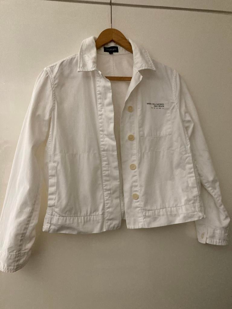 Wit denim jasje van Mer du Nord, Ophalen of Verzenden, Zo goed als nieuw, Maat 38/40 (M), Wit