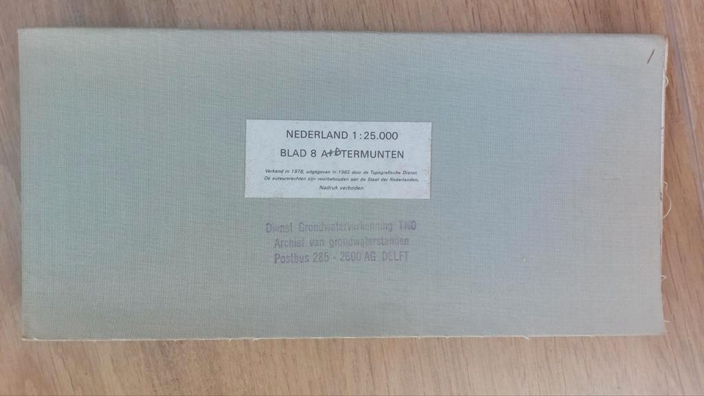 8A+B Termunten Emden Dollard Twixium Stafkaart, Topografische Dienst Nederland, Ophalen of Verzenden, 1800 tot 2000, Nederland