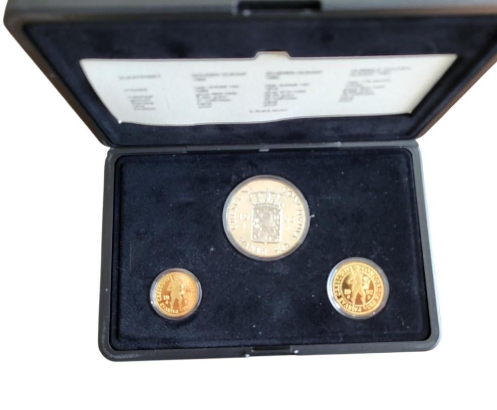 Nederland combinatieset gouden en zilveren dukaat 1992, Postzegels en Munten, Setje, Koningin Beatrix, Zilver, Overige waardes