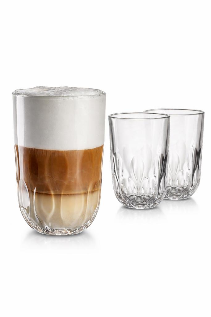 6x 2 Leonardo Gocce Latte Macchiato glazen 390cl, Ophalen, Nieuw, Overige typen