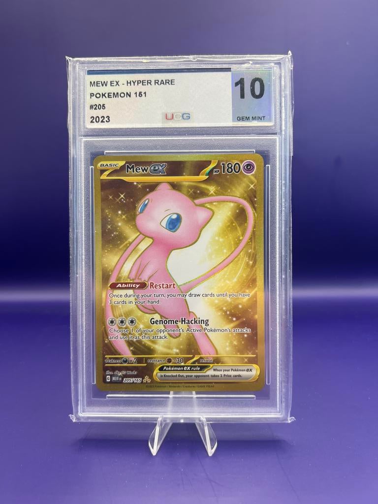 Mew EX - Hyper Rare Pokémon kaart UCG 10 ‼️, Ophalen of Verzenden, Zo goed als nieuw, Losse kaart, Foil