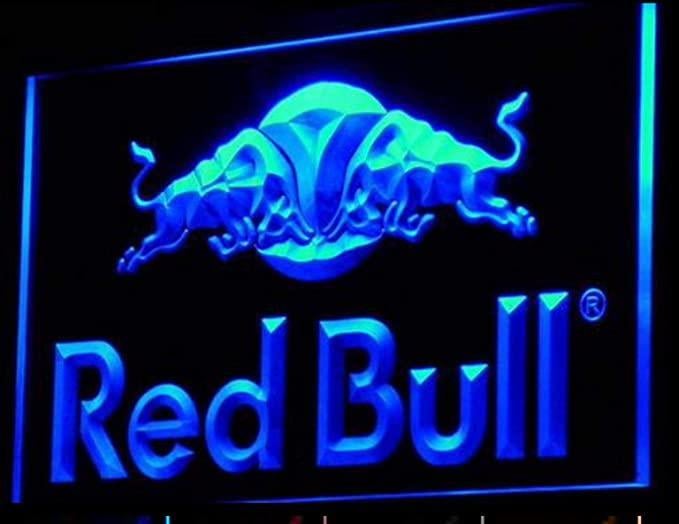 Red bull neon bord reclamebord lamp mancave LED *blauw* #1, Ophalen of Verzenden, Nieuw, Lichtbak of (neon) lamp